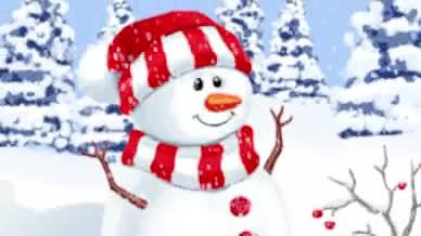 雪人眨眼大雪节气视频的预览图